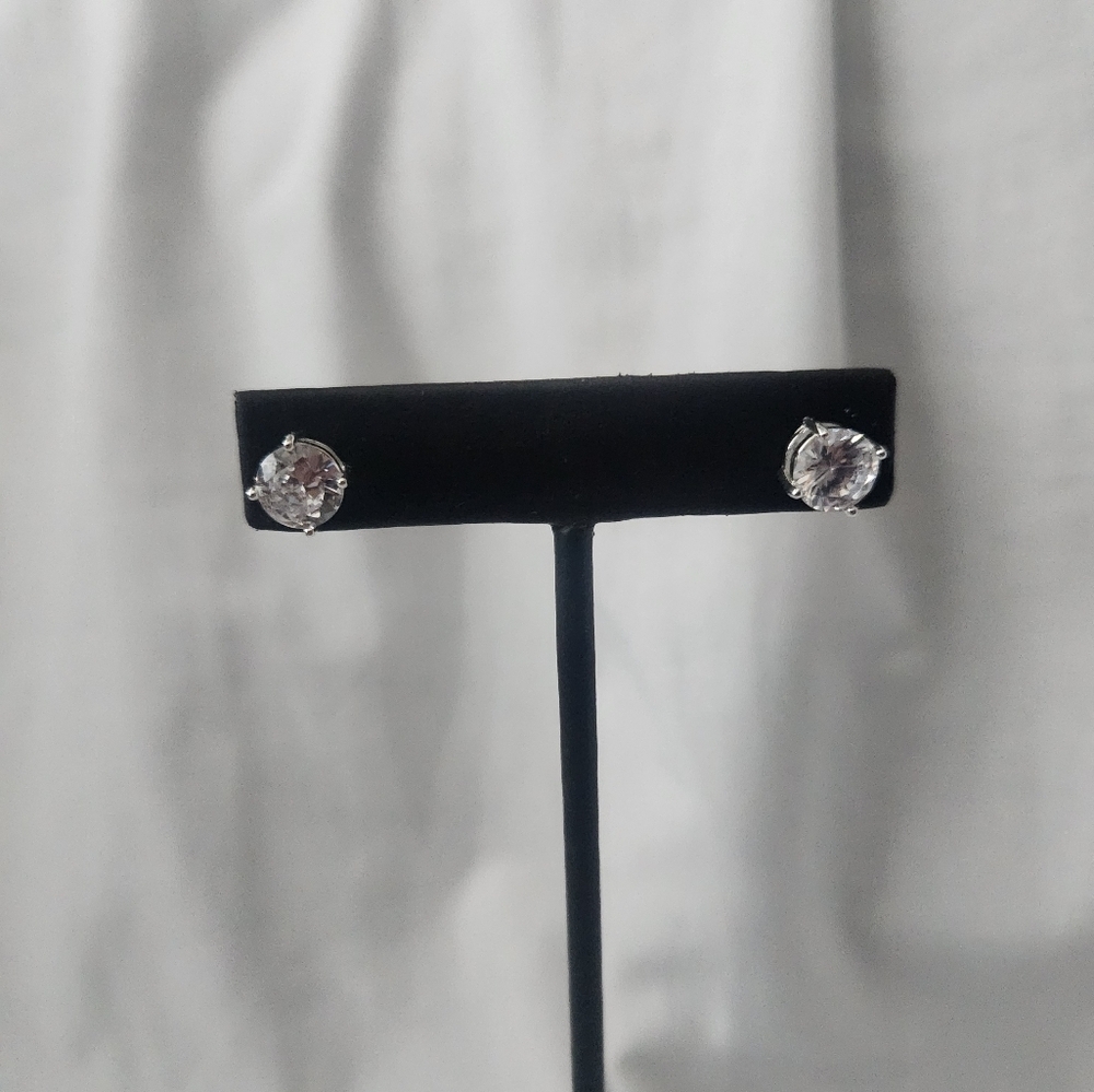 New 3.00 ct. t.w. CZ Stud Earrings in 14kt White Gold